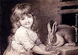 John Russell Canvas Paintings - The Favourite Rabbit
